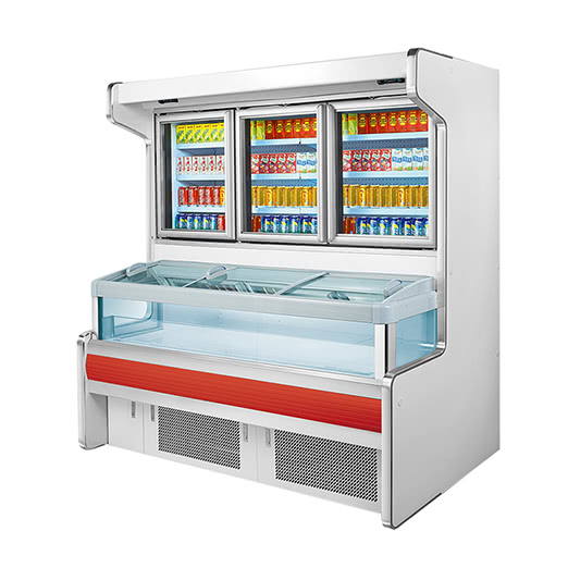 dual temp combination display refrigerator